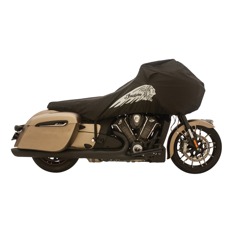 Indian Motorcycle Chieftain Half Travel Cover | Black Bike Cover For Fairing & Seat (2014-2021 Models)