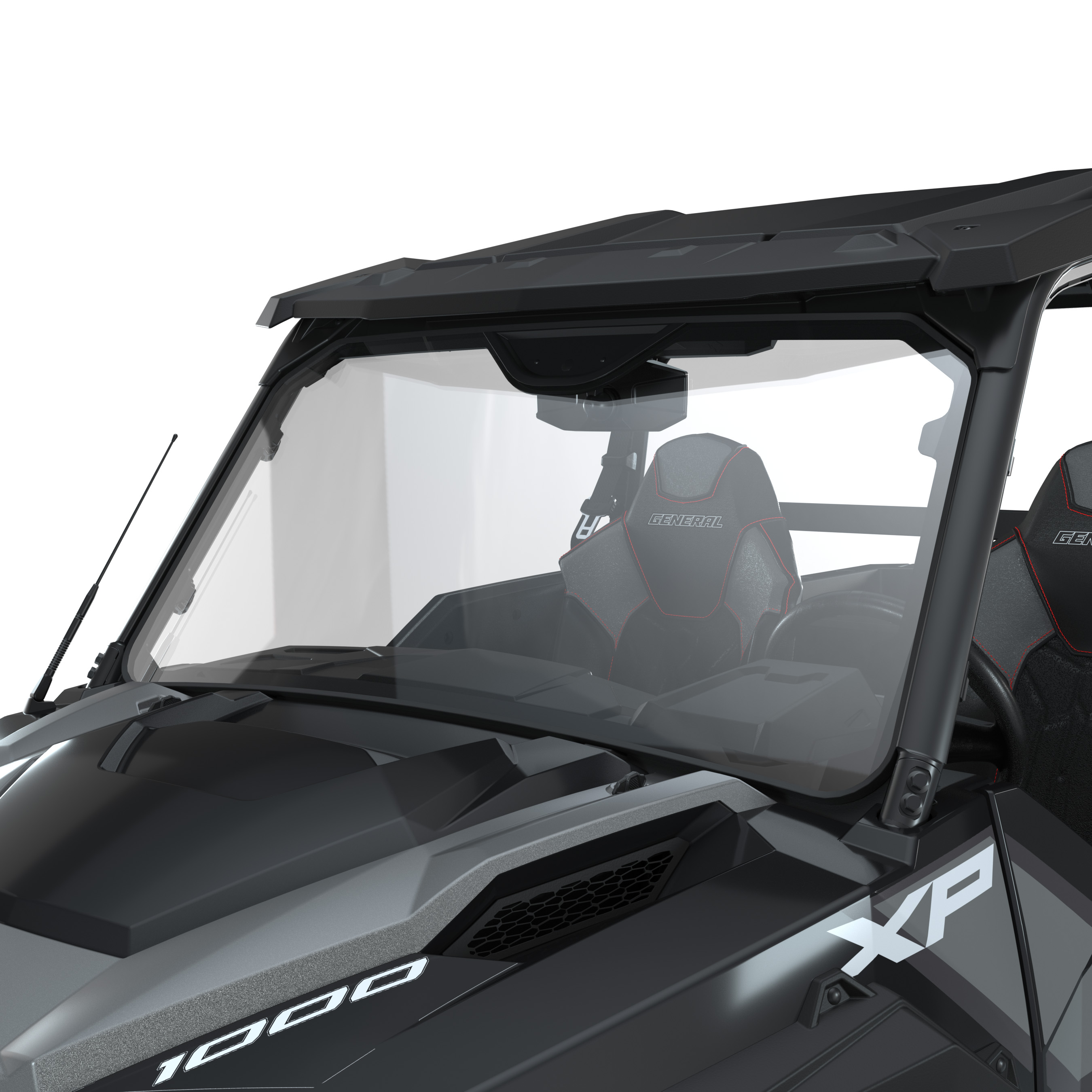 Lock & Ride Full Front Windshield, Glass, for GENERAL SxS