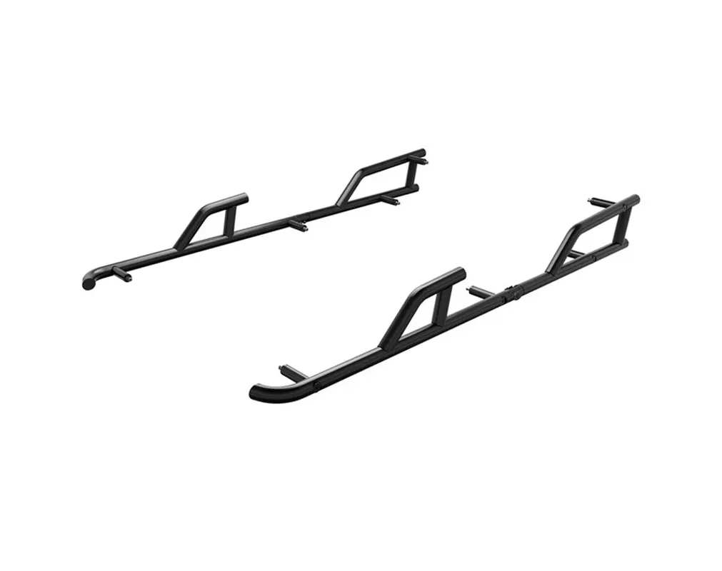 4 Seat Extreme Kick Out Steel Rock Sliders Black Polaris General 4 Seat Extreme Kick Out Steel Rock Sliders Black Polaris General