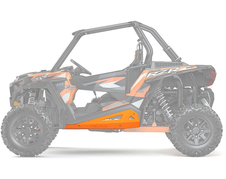 Low Profile Rock Sliders- Spectra Orange | Polaris RZR