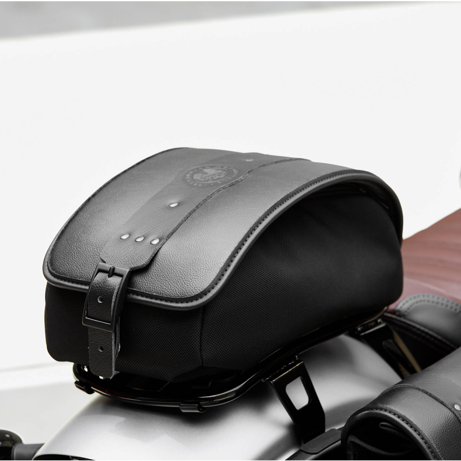 Water-Resistant Solo Rack Bag, Black | Indian Motorcycle