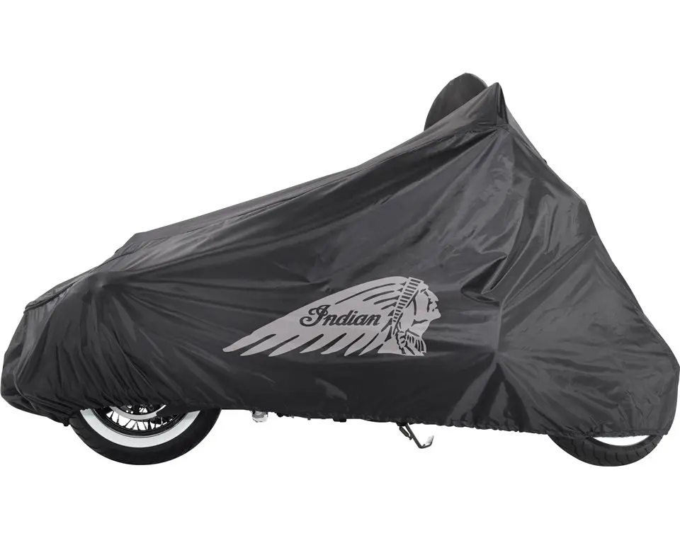 Full All-Weather Cover, Black Indian Motorcycle - Main Image