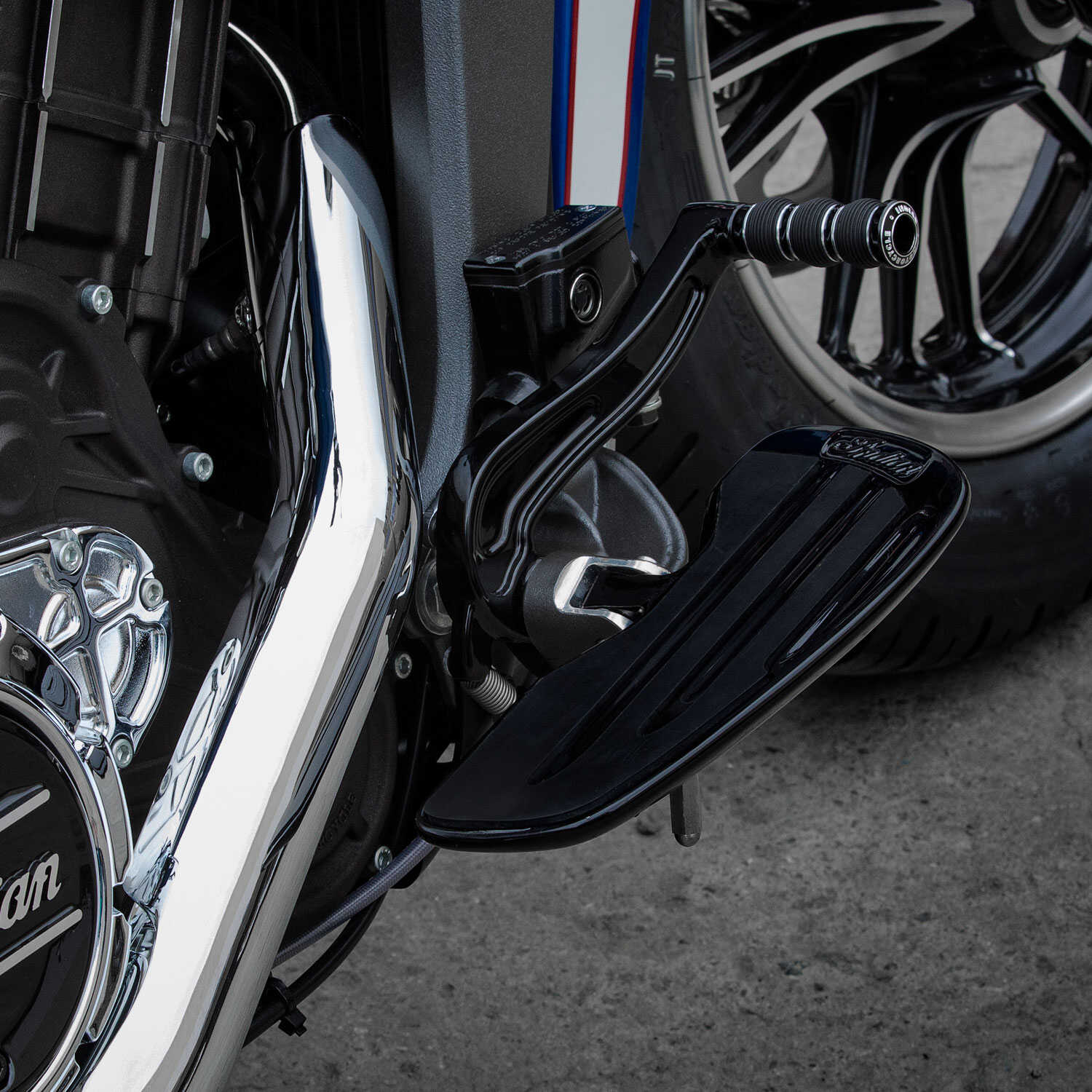 Rider Floorboards with Inlays in Gloss Black, Pair | Indian Motorcycle