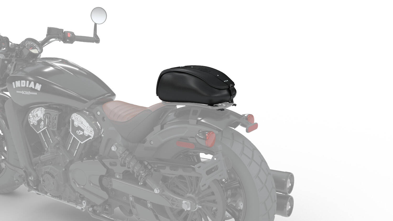 Water-Resistant Solo Rack Bag, Black | Indian Motorcycle