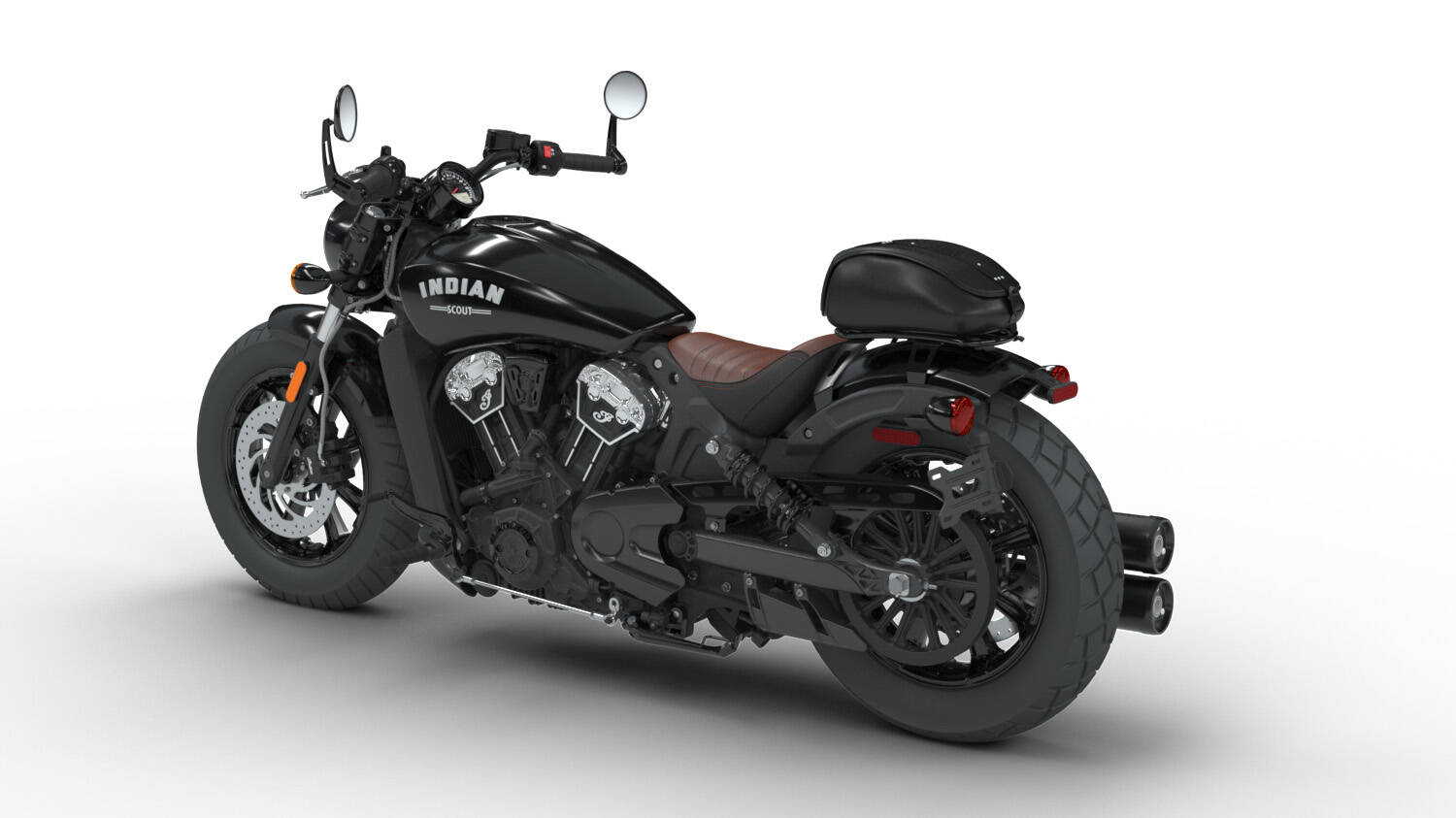 Water-Resistant Solo Rack Bag, Black | Indian Motorcycle