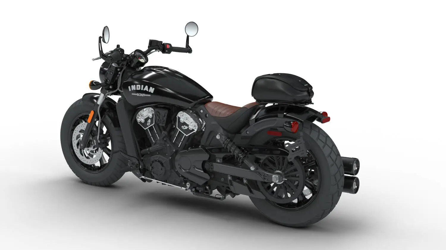 Water-Resistant Solo Rack Bag, Black | Indian Motorcycle