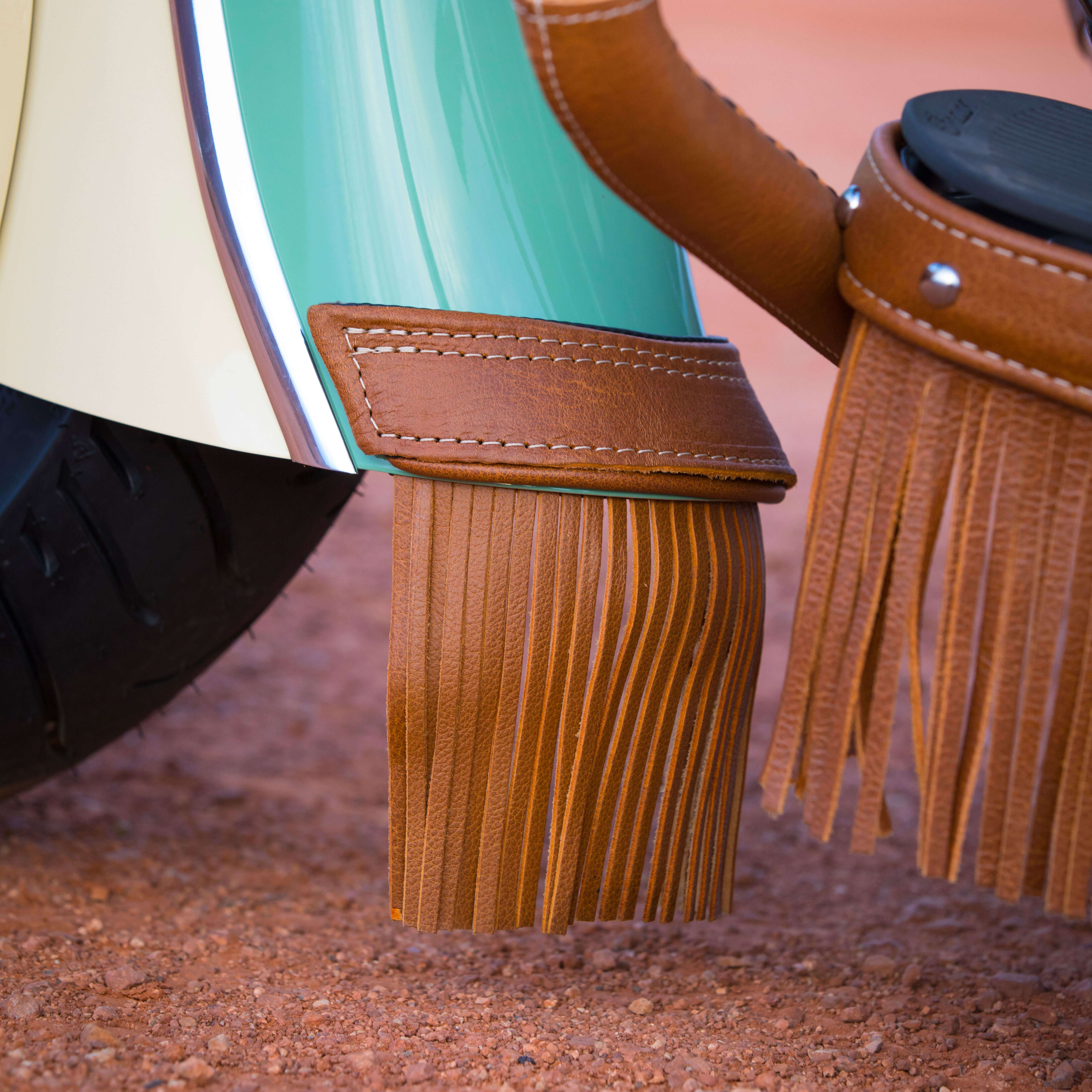 Genuine Leather Front Mud Flap With Fringe | Indian Motorcycle EN-CA