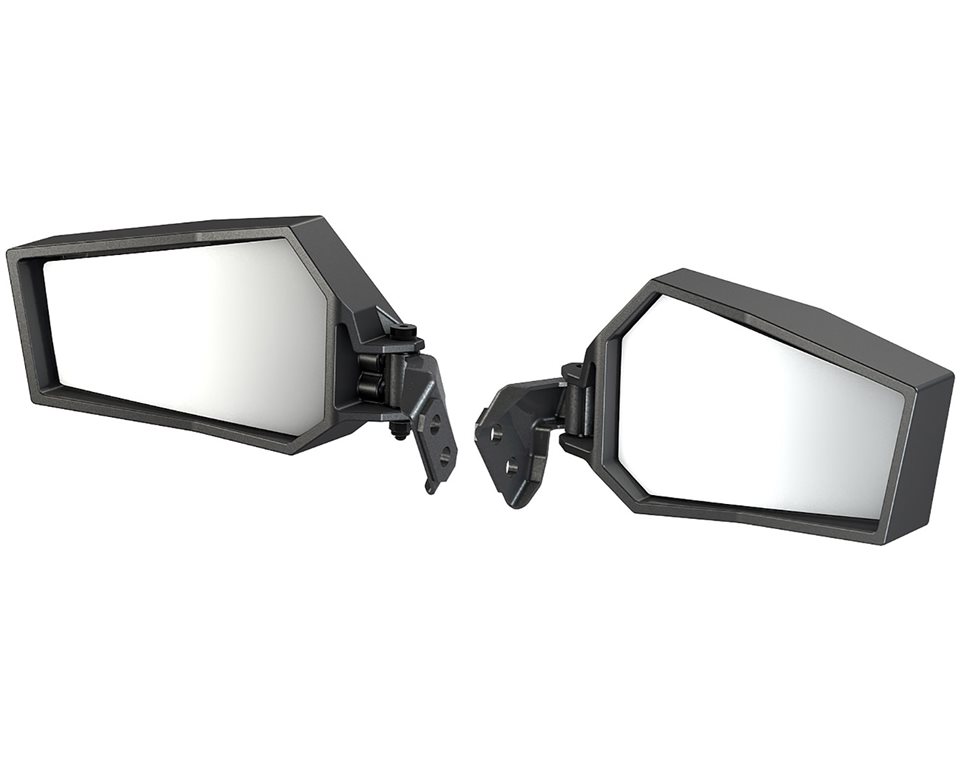 kemimoto RZR Folding Side View Mirrors Compatible with RZR XP 900 1000 Adjustable Clear Rear Side View Mirrors #2881198 