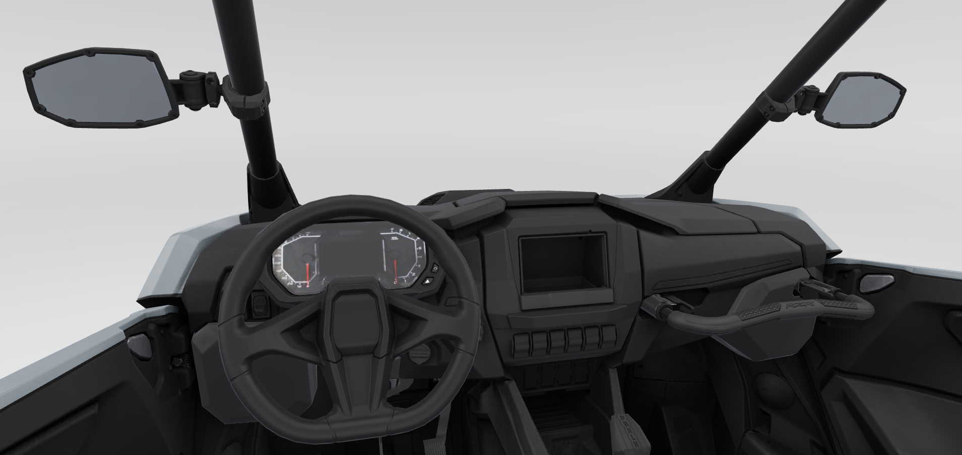 Side View Convex Pro Armor Mirrors for RZR, ROPS Mounted, Set of 2 Side View Convex Pro Armor Mirrors for RZR, ROPS Mounted, Set of 2