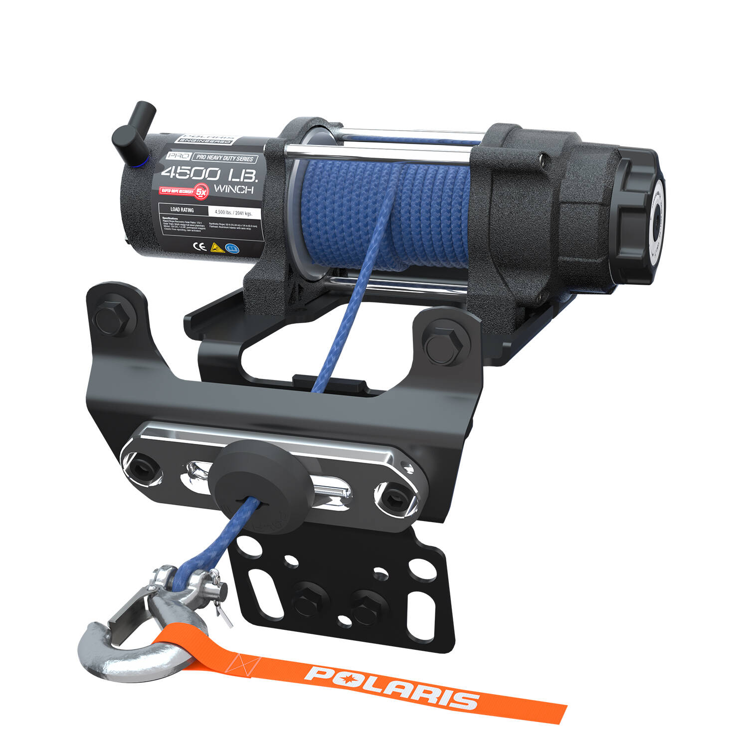 Polaris Pro Hd 4 500 Lb Winch With Rapid Rope Recovery