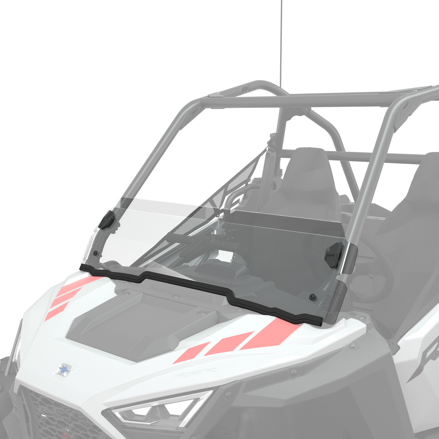 i風さま専用　透かしレンガ　ワイド① Lock & Ride Half Front Windshields, Polycarbonate, for RZR SxS