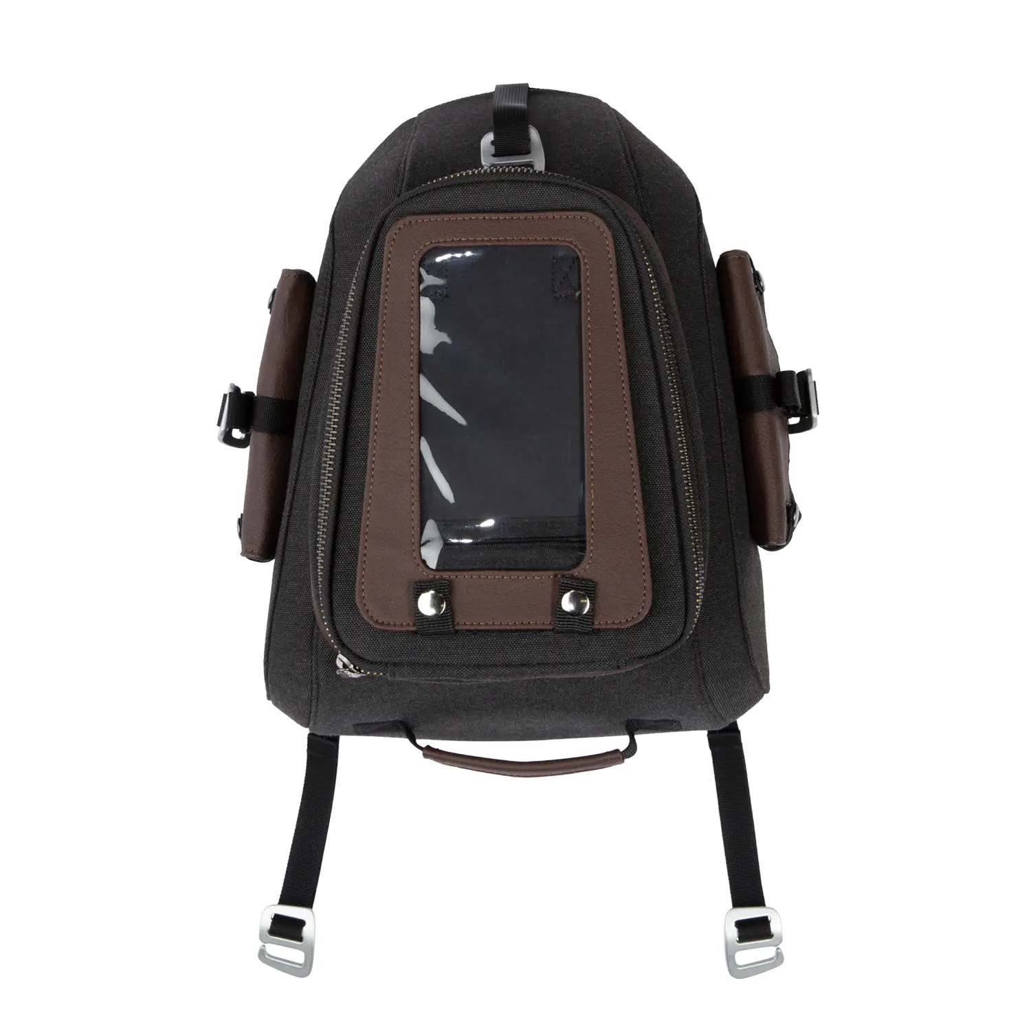 All-Weather Vinyl Tank Bag with Protective Phone Pocket, Gray
