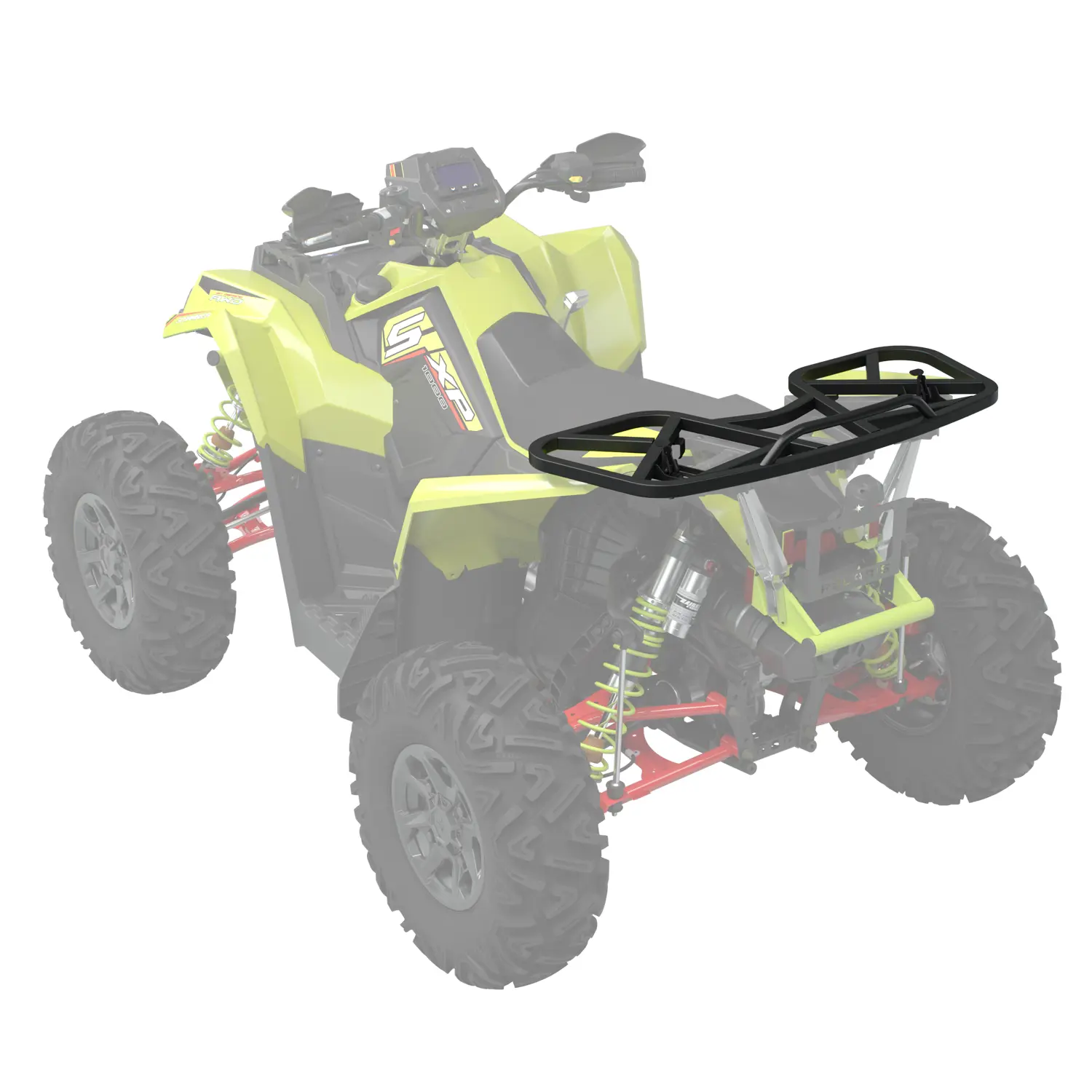 Polaris 2879139 Lock \u0026 Ride Large Rear Rack 2013-2020 Scrambler 1000 850 XP, image size:1500x1500