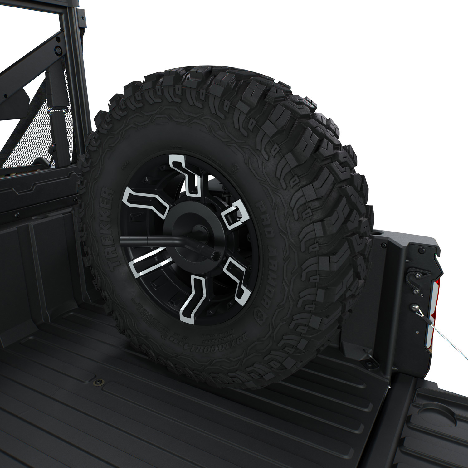 Hornet Outdoors Spare Tire Mount Kit For Polaris Ranger & General – Bed Mounted