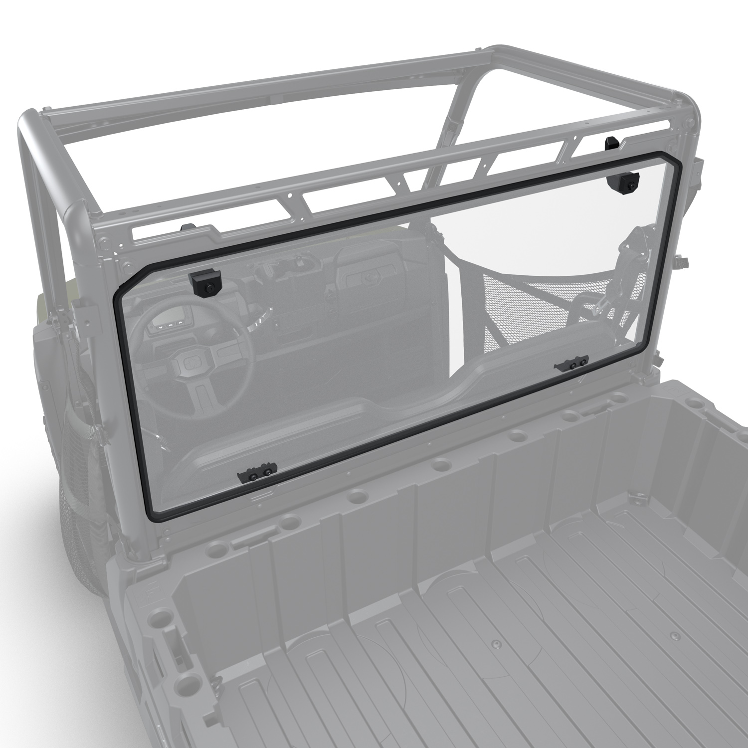 Lock & Ride Rear Window, Polycarbonate, for 4-Seat RZR SxS