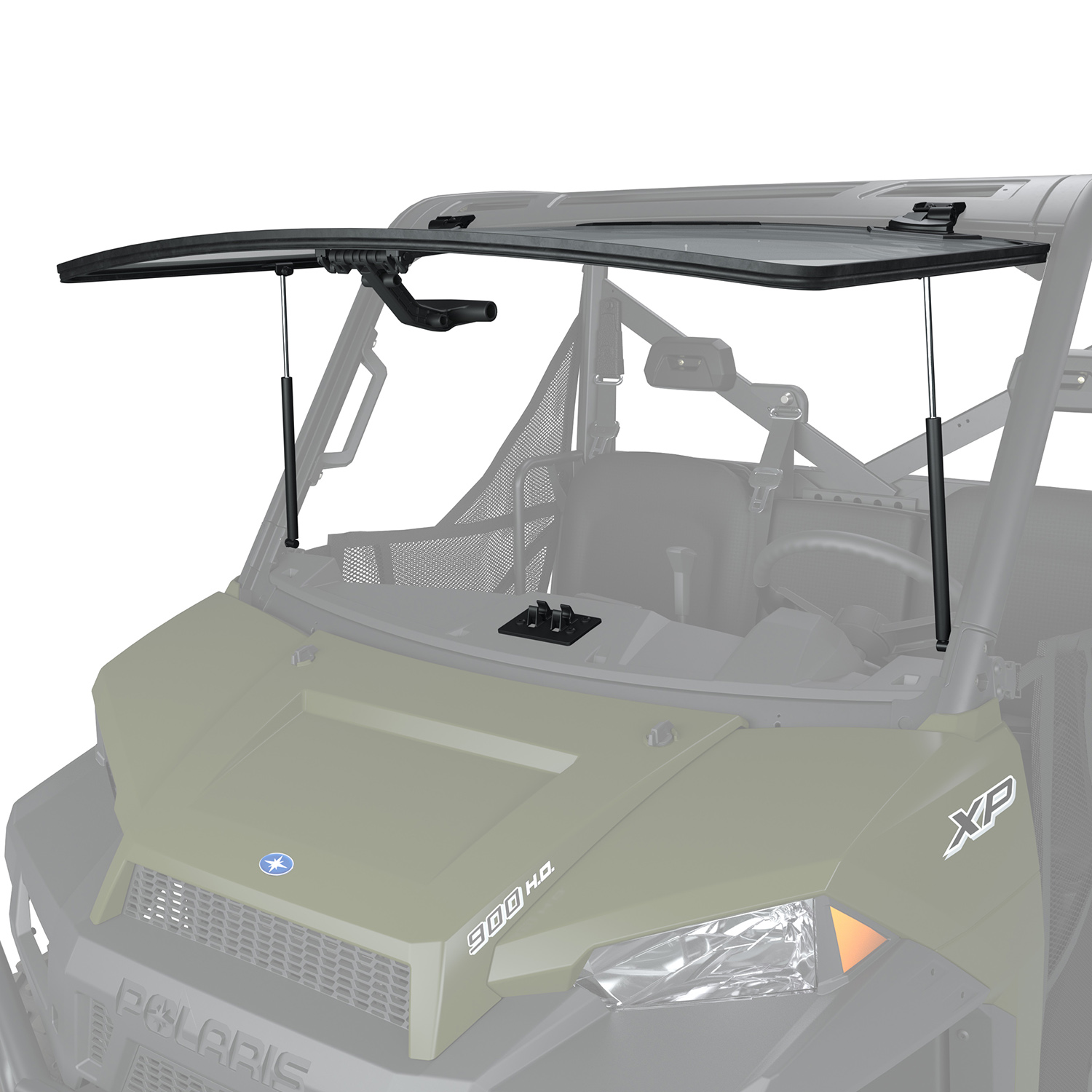 Full Tip Out Front Windshield with Three Positions, Glass, for
