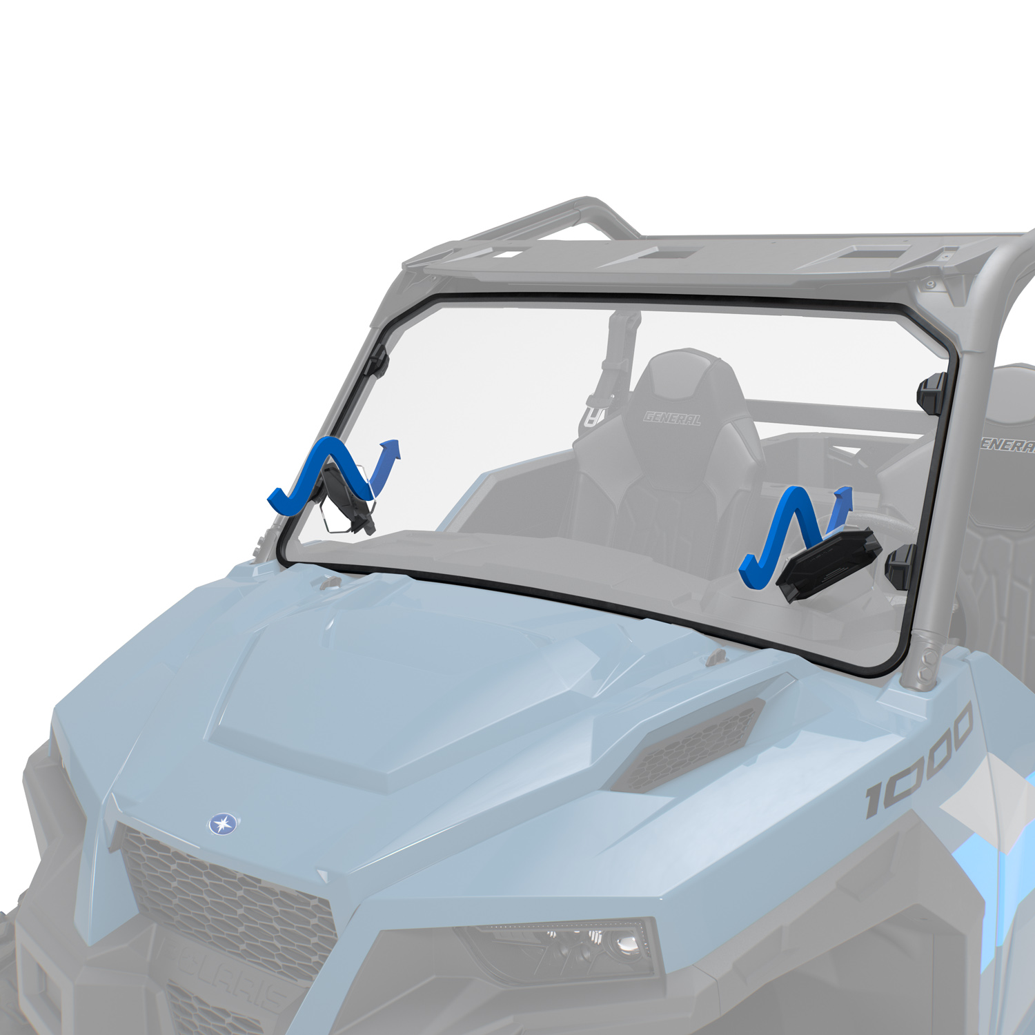 Lock & Ride Full Vented and Half Windshields, for GENERAL SxS