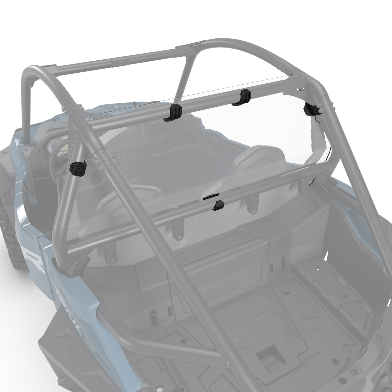 Lock & Ride Rear Window, Polycarbonate, for 4-Seat RZR SxS