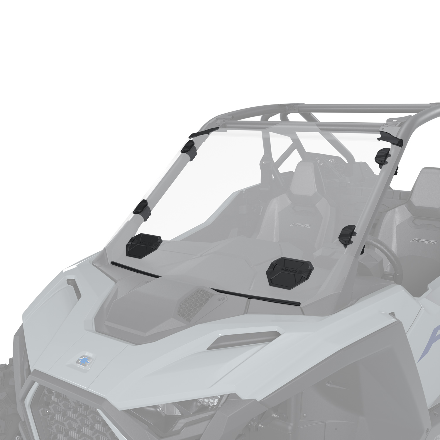 Lock & Ride Full Vented Front Windshield, Hard Coat Polycarbonate