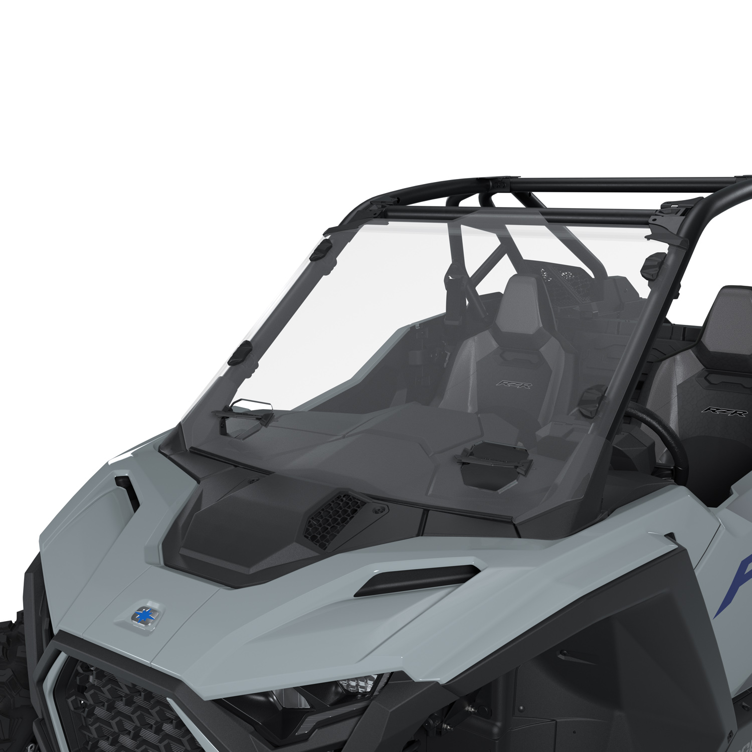 バッファロー Lock & Ride Full Vented Front Windshield, Hard Coat Polycarbonate