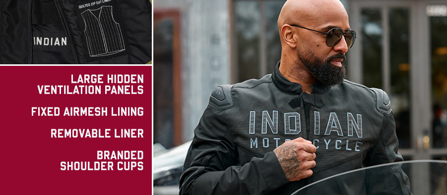 Men's Rainier Jacket, Black | Indian Motorcycle