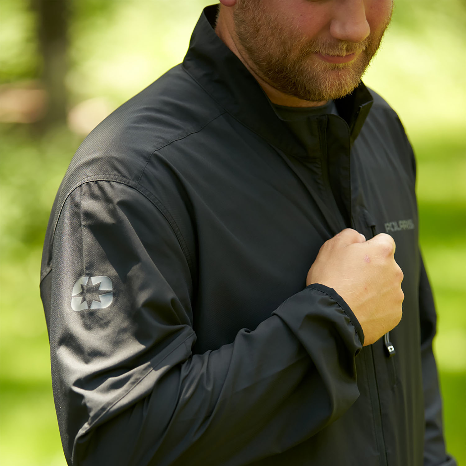 Men's Windbreaker Jacket, Black | Polaris Off-Road