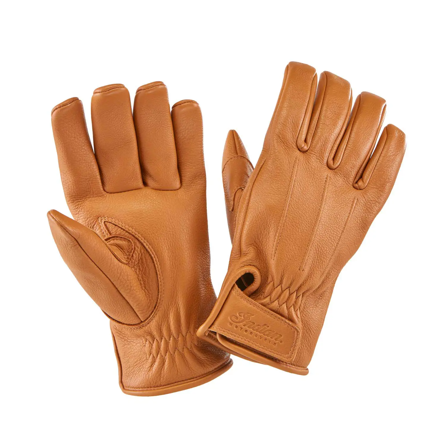 Indian Motorcycle Men's Deerskin Strap Glove, Tan Indian Motorcycle Men's Deerskin Strap Glove, Tan