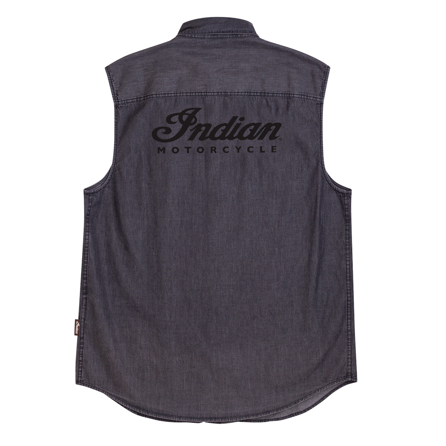 Men's Sleeveless Denim Shirt, Gray | Indian Motorcycle