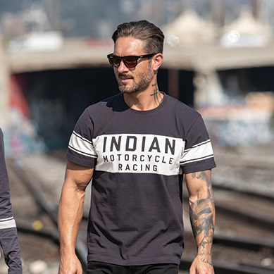 Men's Wrecking Crew T-Shirt with Stripe, Gray | Indian Motorcycle