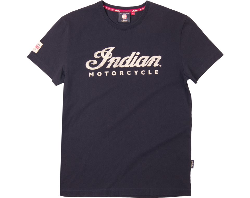 Men S Script Logo T Shirt Black Indian Motorcycle