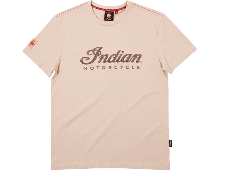 Men S Logo Tee Cream Indian Motorcycle