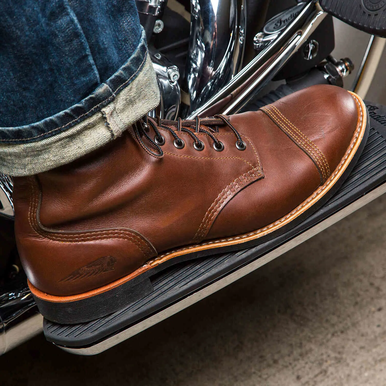 Men's Leather Spirit Lake Boot x Red Wing Shoes, Brown | Indian Motorcycle Men's Leather Spirit Lake Boot x Red Wing Shoes, Brown | Indian Motorcycle