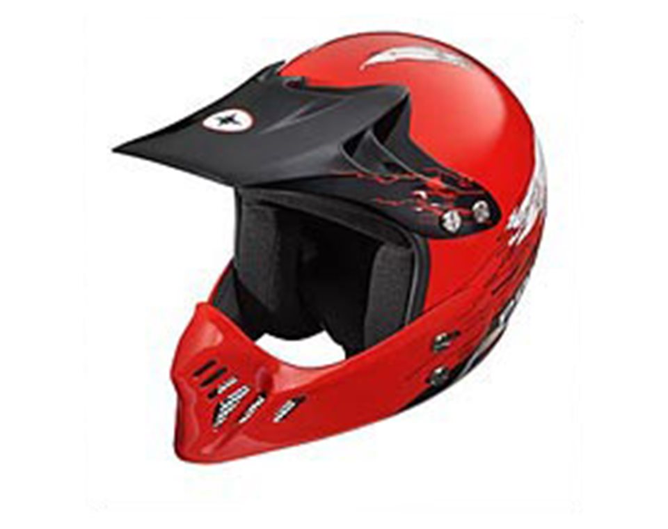 Youth MX Open Face Helmet Red Polaris RZR