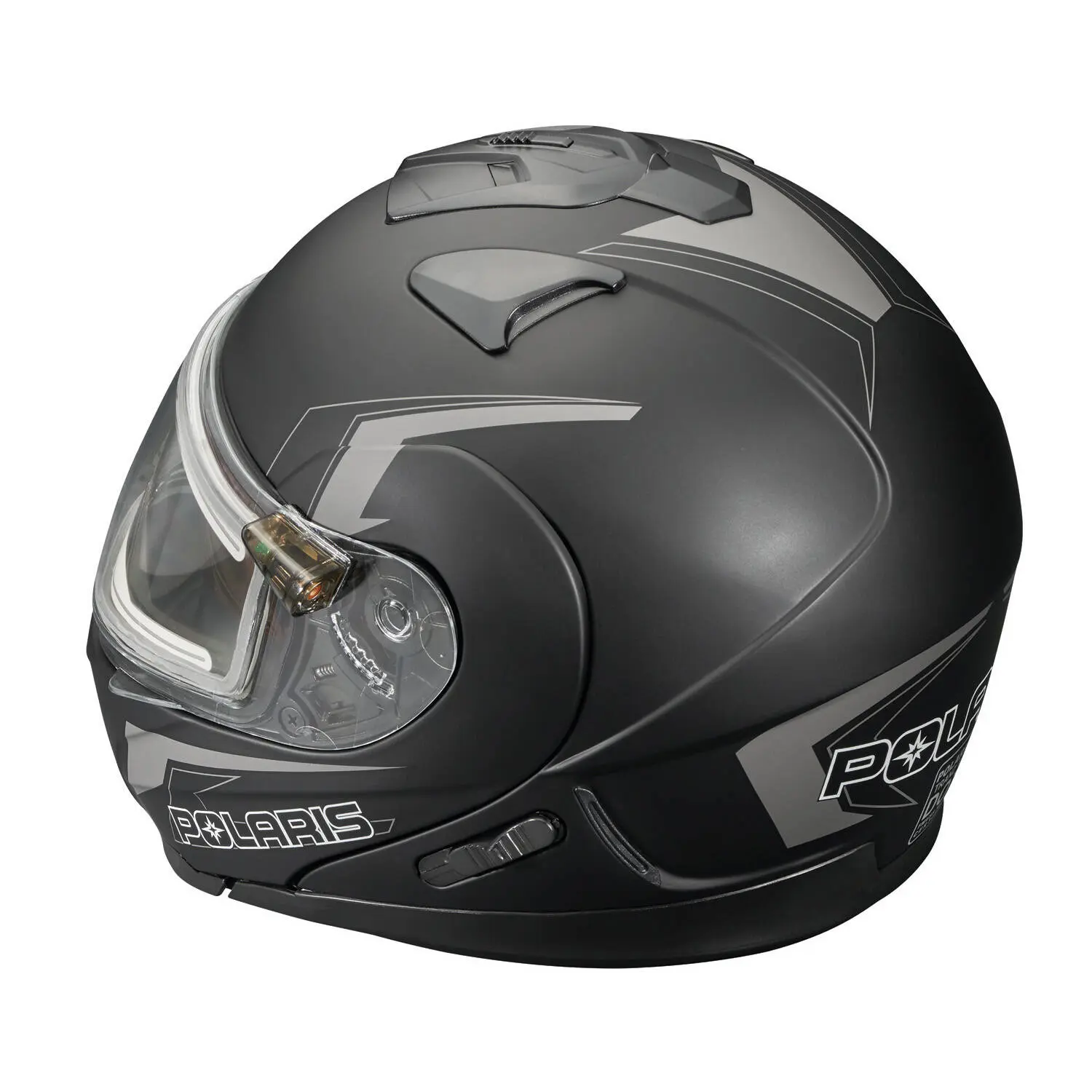 Modular Adult Helmet with Electric Shield, Black/Gray Timbersled