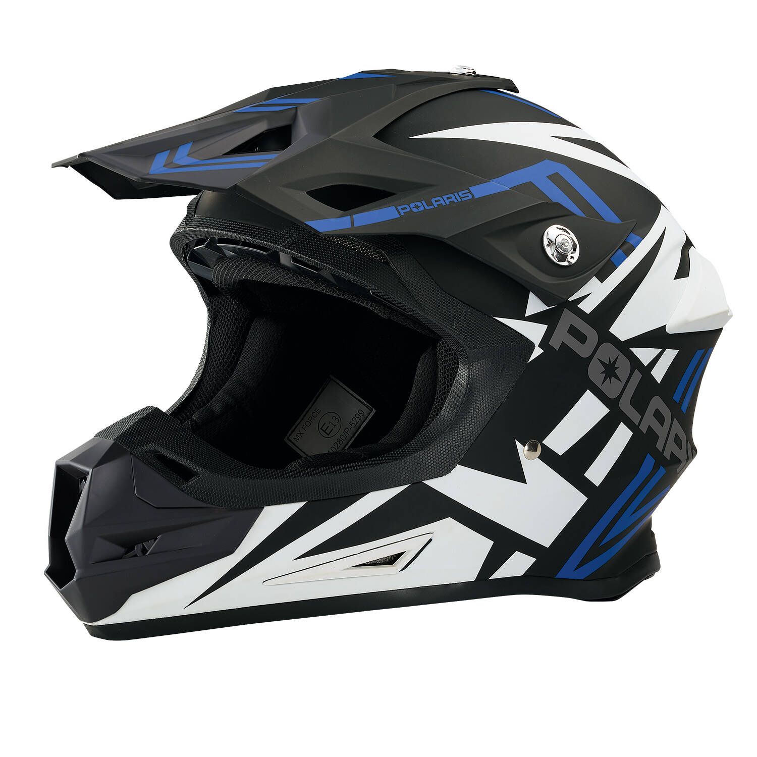 Force Adult Moto Helmet with Removable Mouthpiece, Blue | Polaris Sportsman