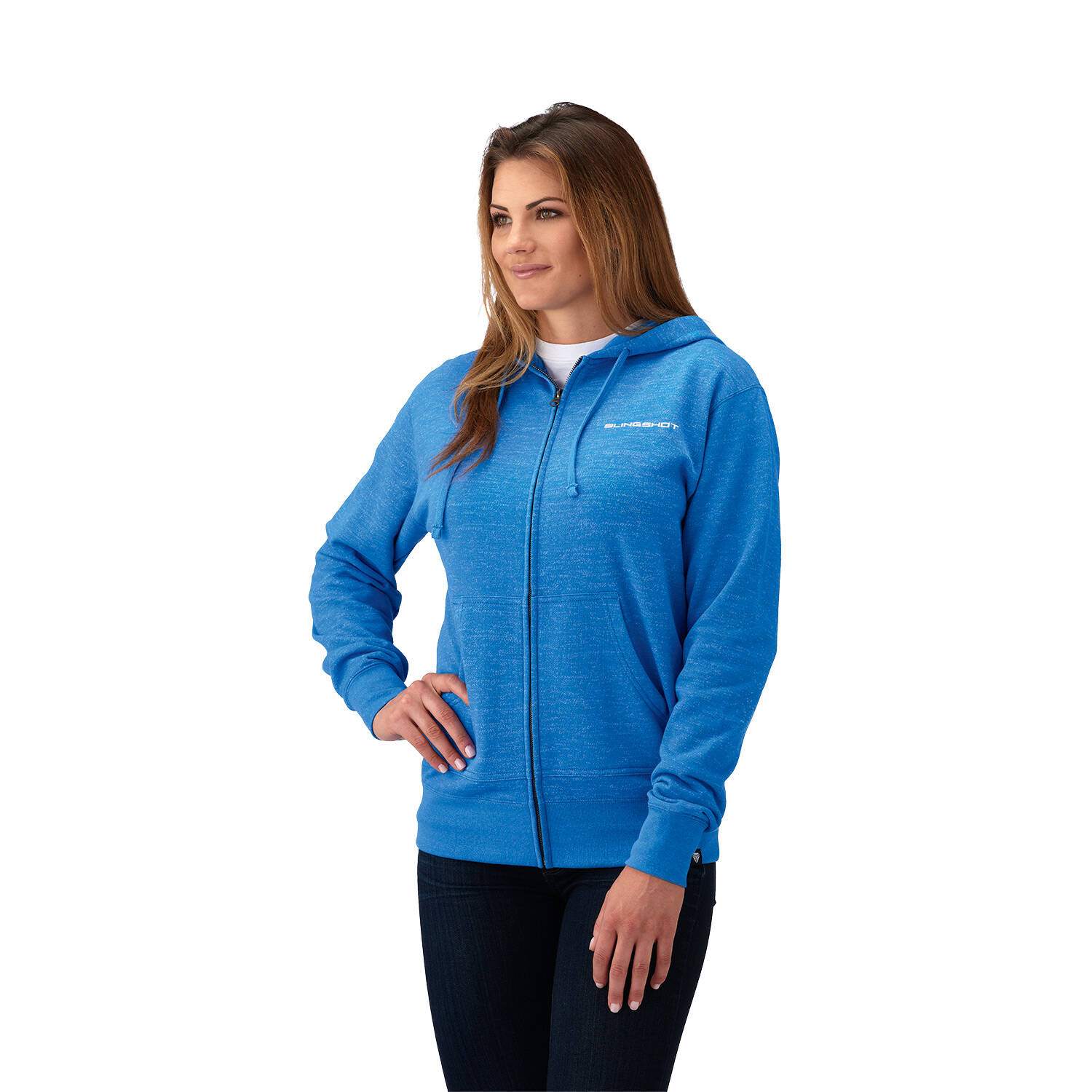 Blue zip 2024 hoodie women's