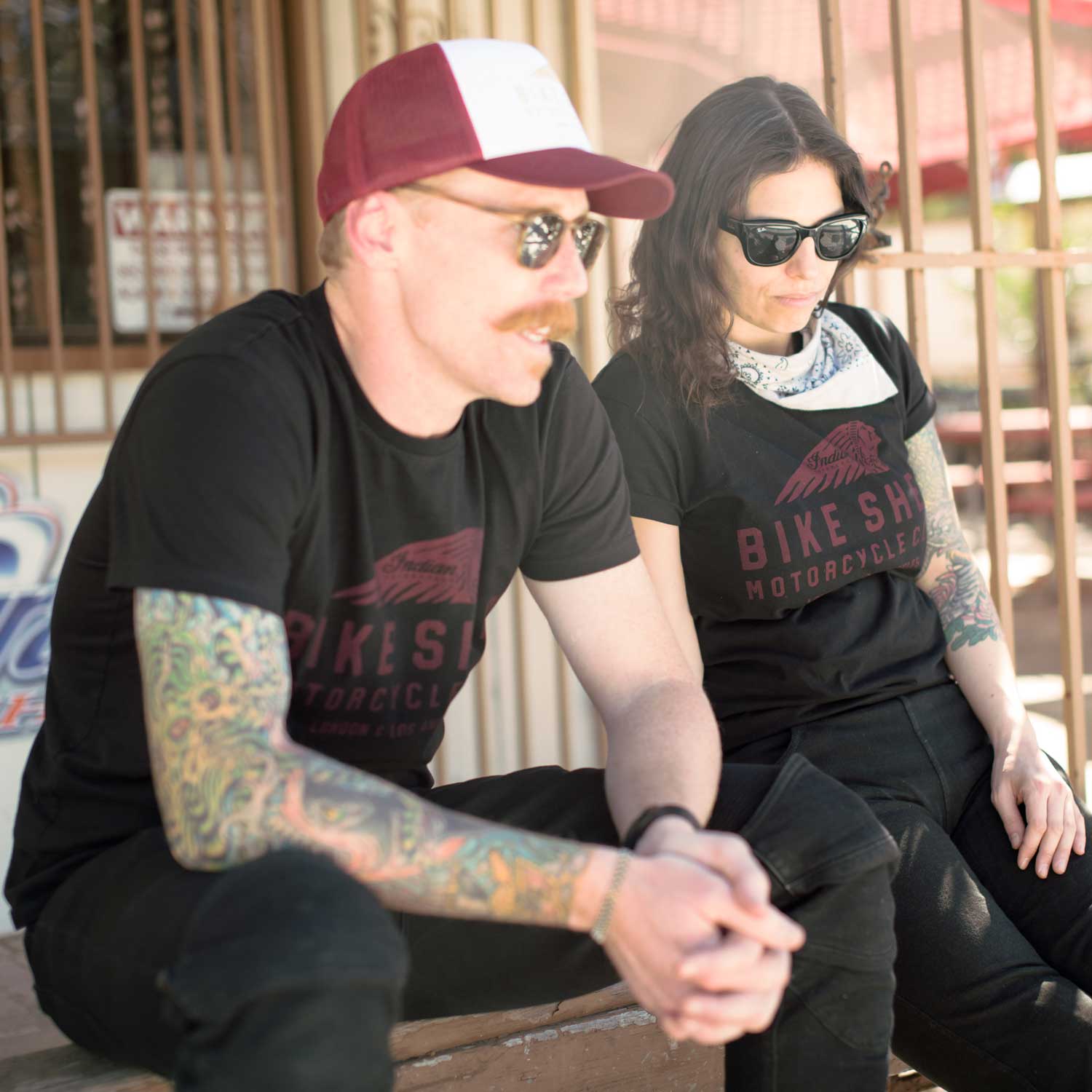 Unisex BSMC x Indian Motorcycle T-Shirt, Black | Indian