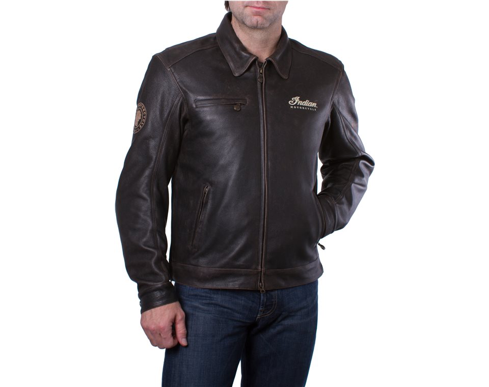 Men's Classic Jacket 2 - Brown Leather by Indian Motorcycle