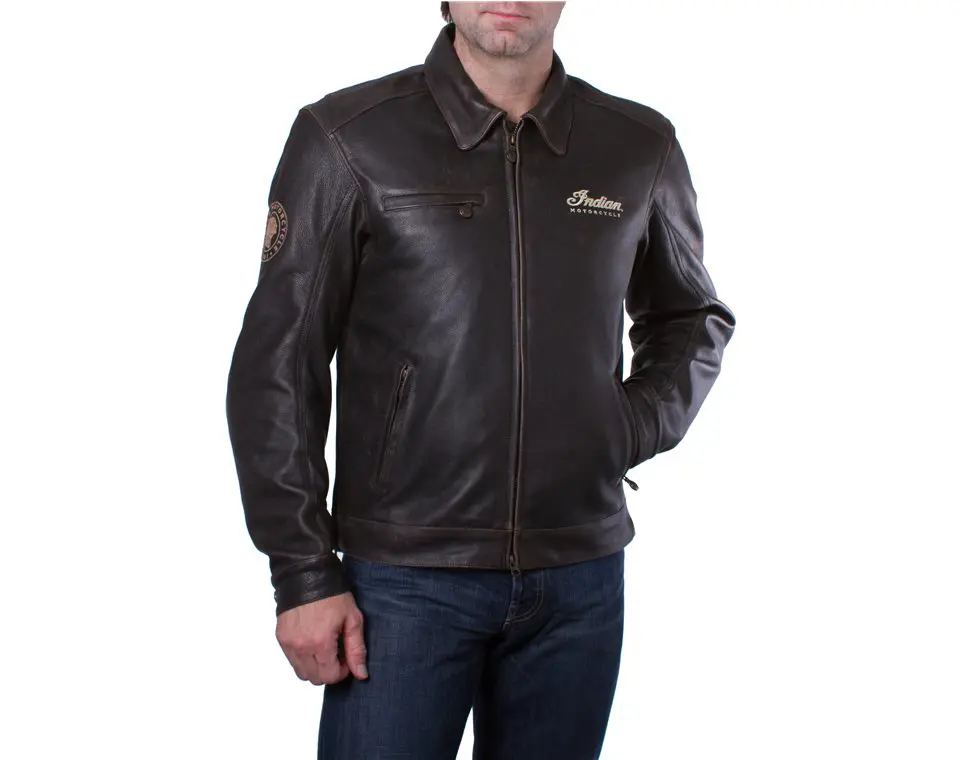Men's Leather Classic Riding Jacket with Removable Lining, Dark Brown Men's Leather Classic Riding Jacket with Removable Lining, Dark Brown
