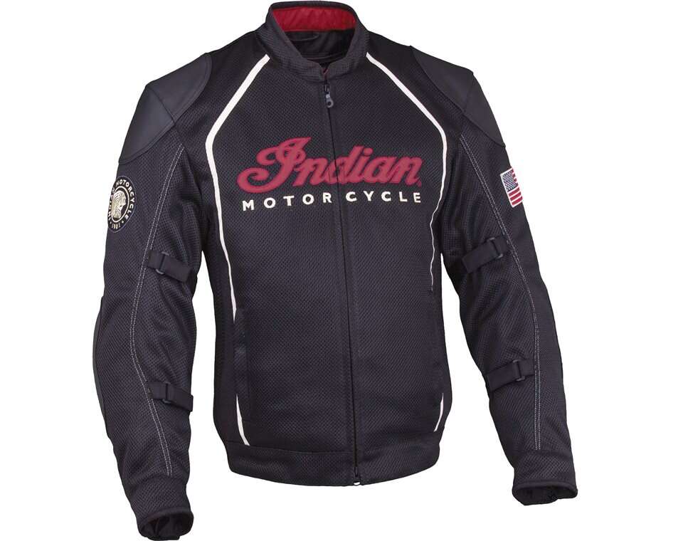 Men S Mesh Springfield Riding Jacket With Removable Lining Black Indian Motorcycle