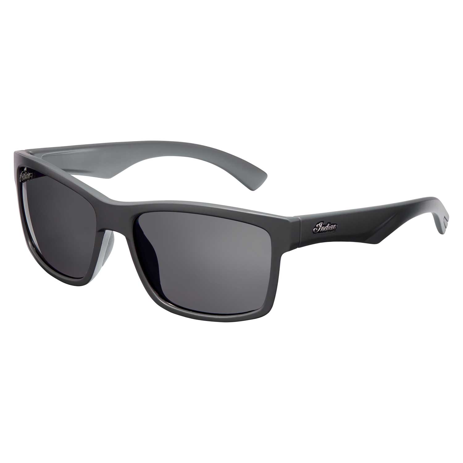 Casual Atlanta Sunglasses with Blue Revo Lens, Black | Indian