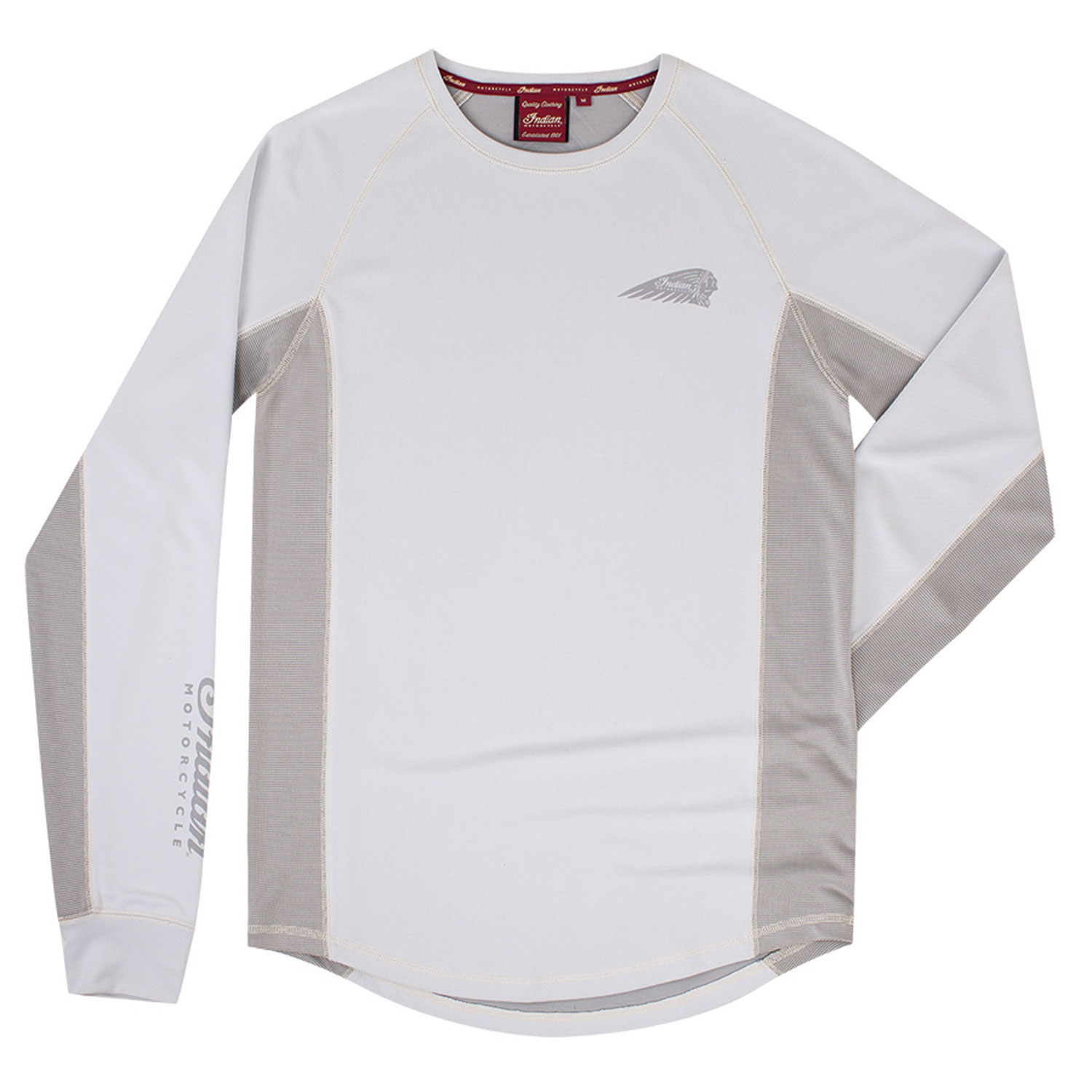 Men's Long-Sleeve Performance Riding T-Shirt with UV Protection, White