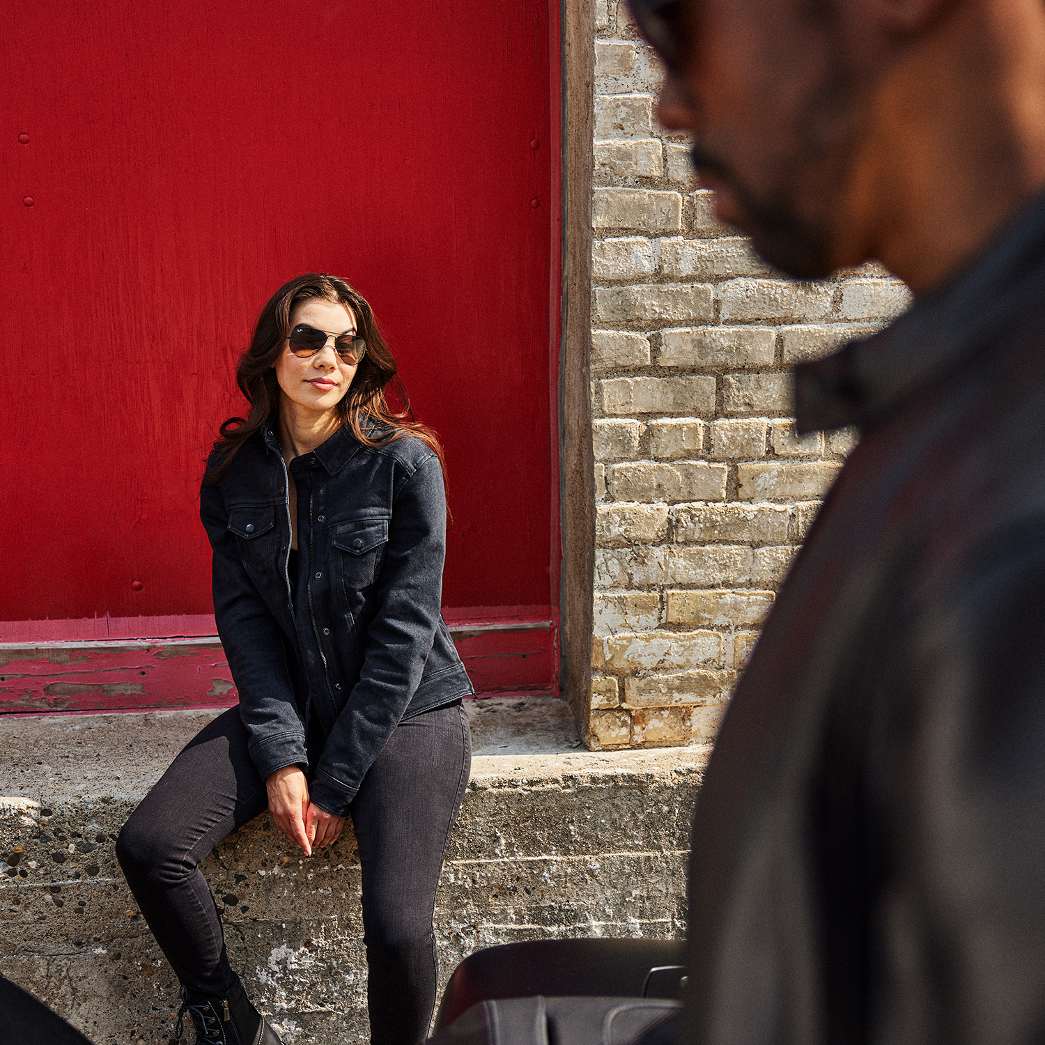 ジャケット・アウター leather riders denim jacket swag archive Women's Alex Denim Jacket, Black | Indian Motorcycle EN-CA