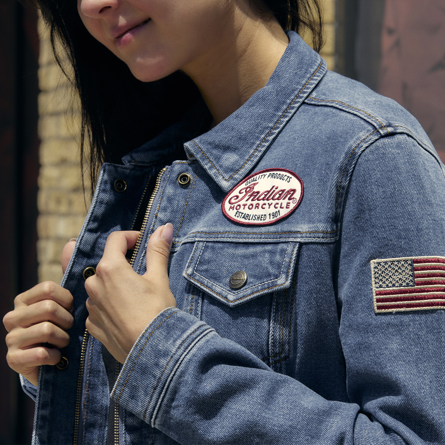 Amazon.com: Indian Motorcycle Men's Denim Jacket, Blue - S