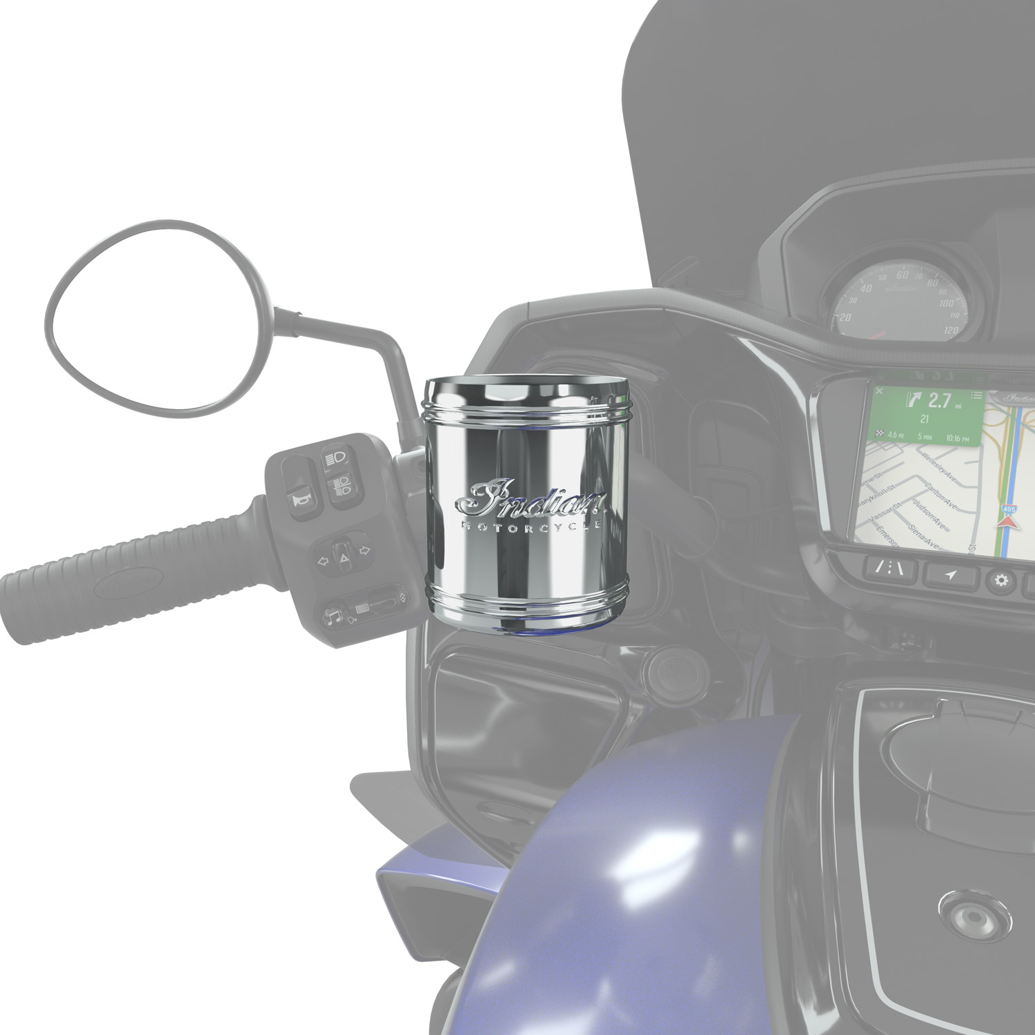 Pinnacle Cup Holder, Chrome | Indian Motorcycle