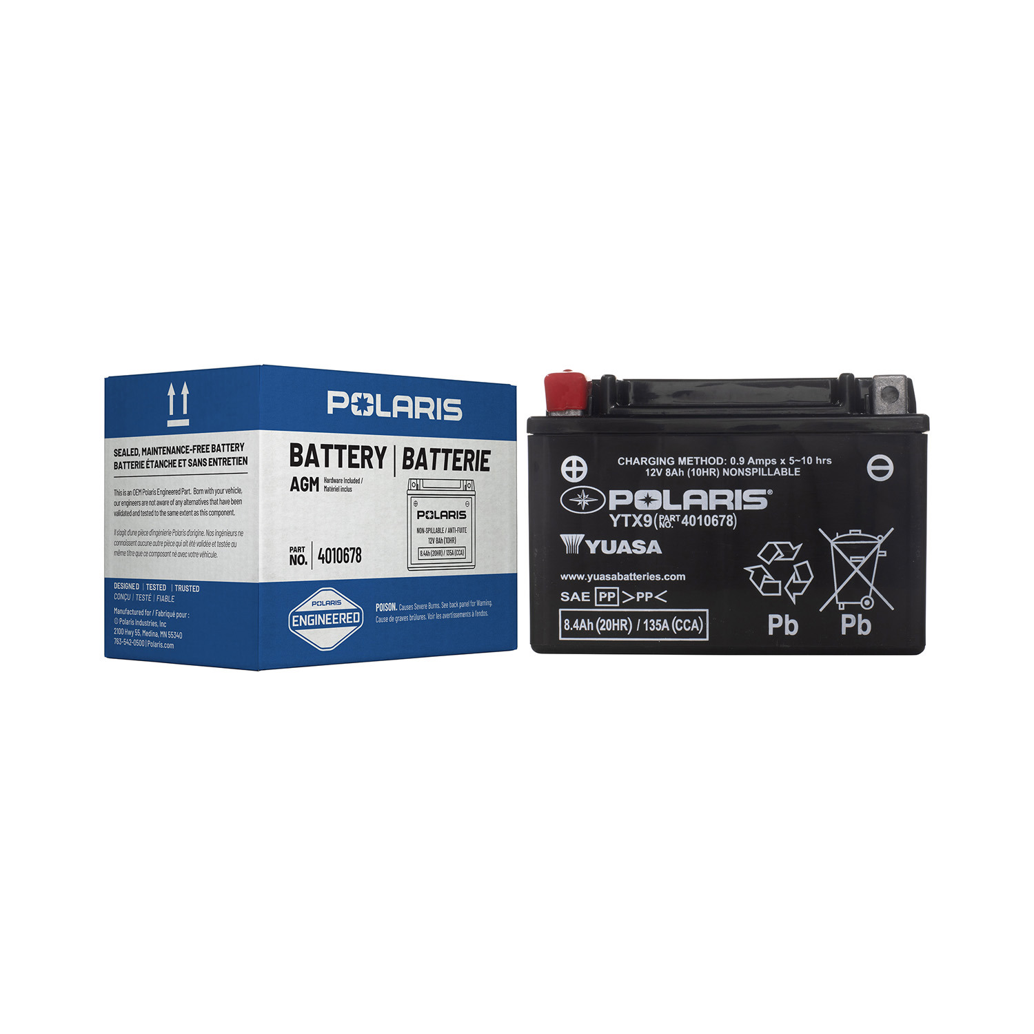 SigmasTek 12V Battery For Polaris Sportsman 700 – 2002-2008 – 385 CCA AGM