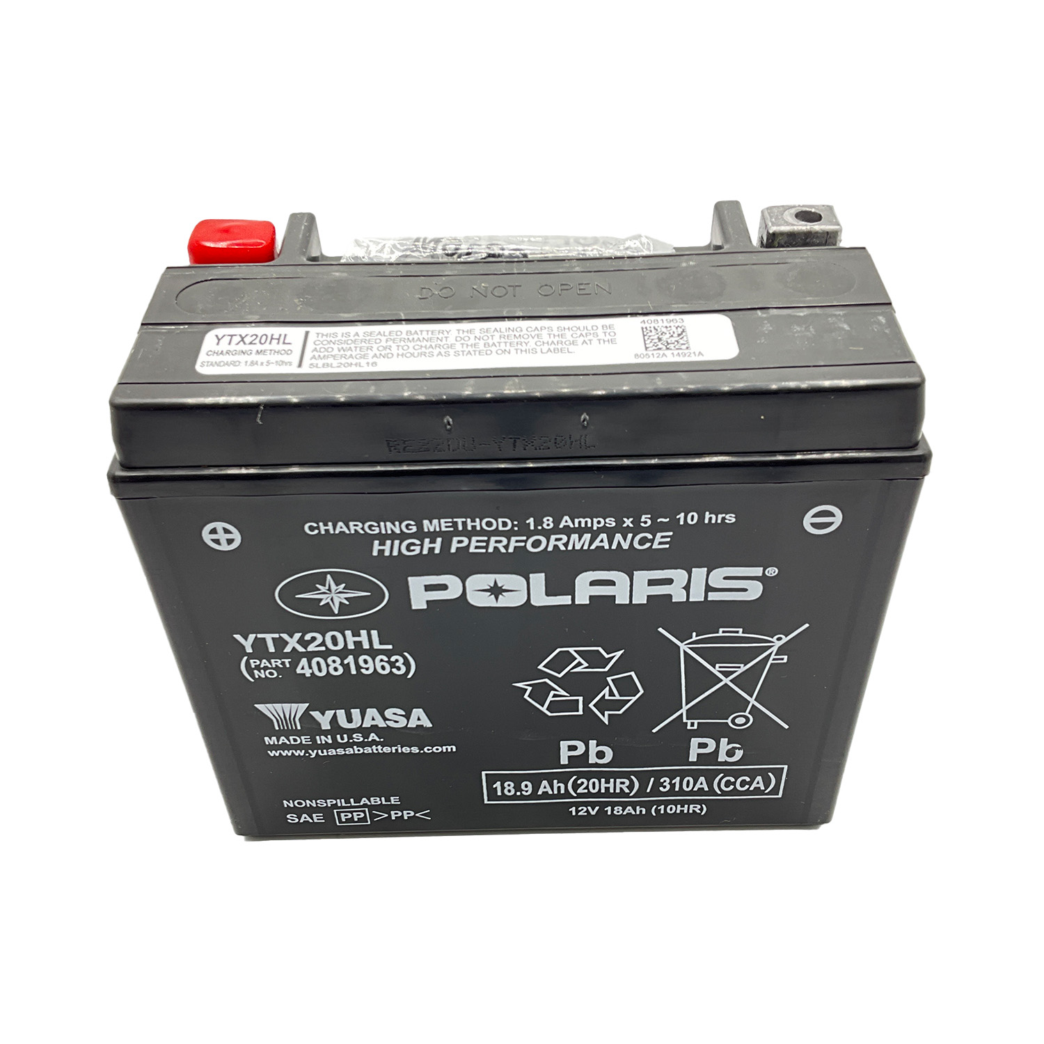310 CCA YTX20HL Battery, Part 4081963 | Polaris Sportsman 310 CCA YTX20HL Battery, Part 4081963 | Polaris Sportsman