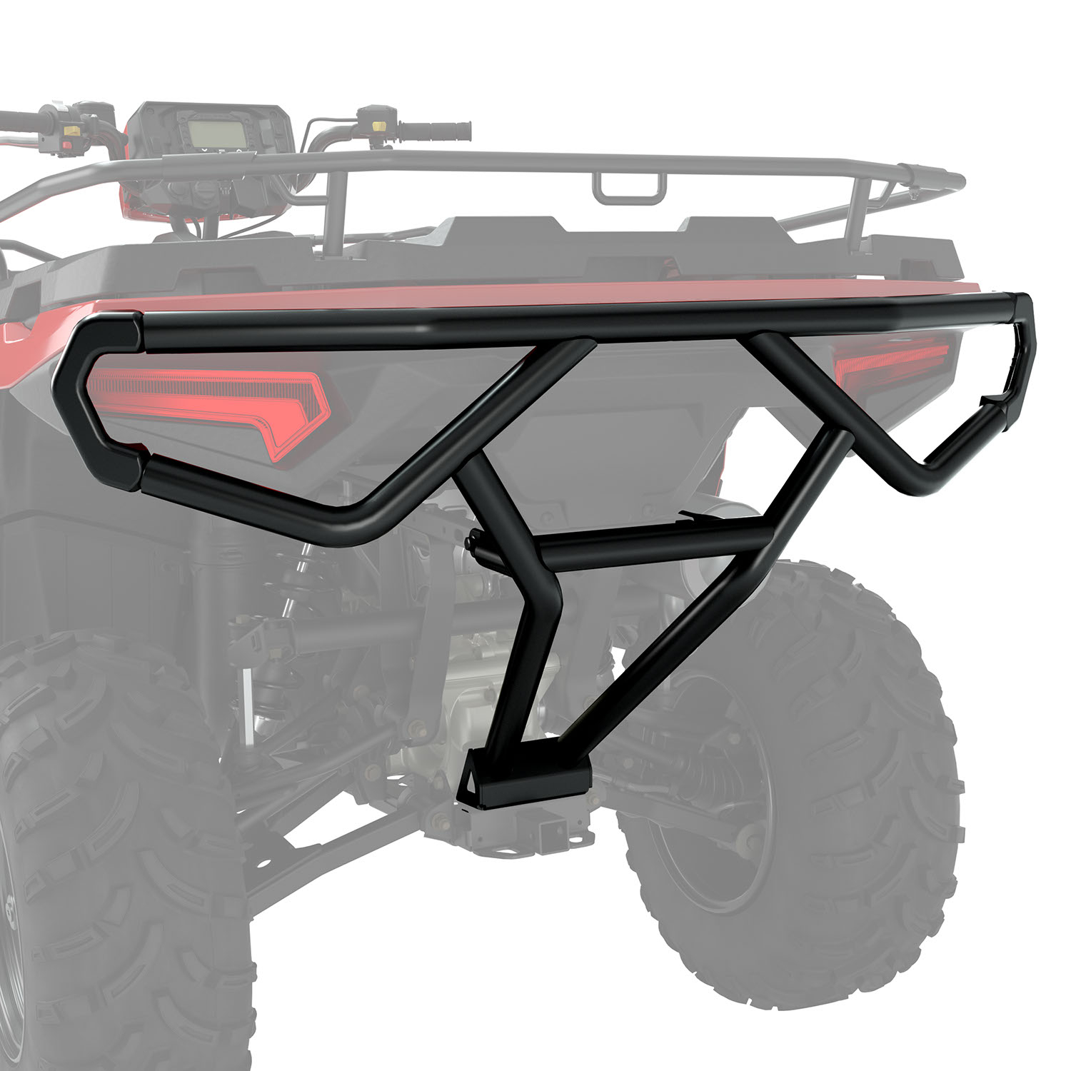 Set of 2 KKoneAuto ATV Front and Rear Bumper Compatible with 2014-2020 Polaris Sportsman 450 570 & ETX Front and Rear Brush Guard Bumper Protector 