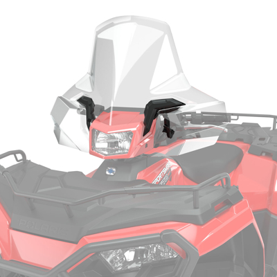 Lock & Ride Medium and Tall Front Windshields, Polycarbonate, for Sportsman ATV
