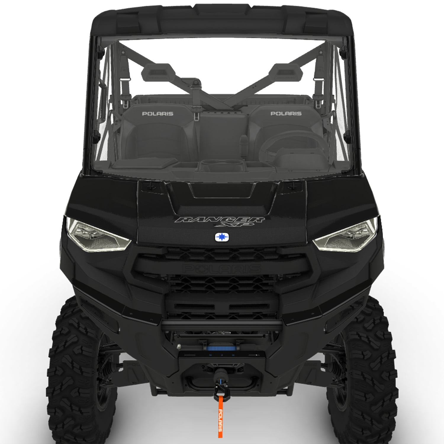 ひー Lock & Ride Hard Coat Poly Full Windshield - Vented
